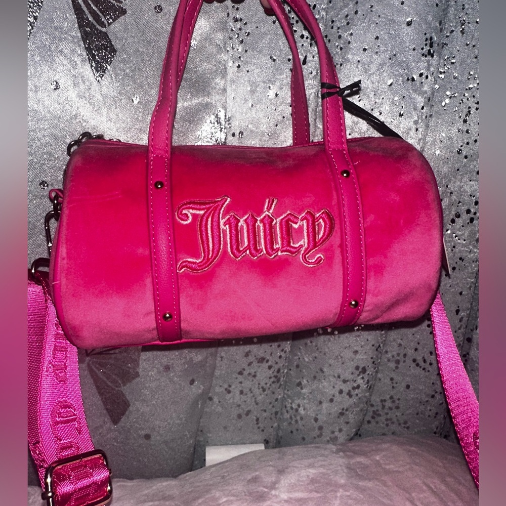 Juicy Couture hot pink barrel bag